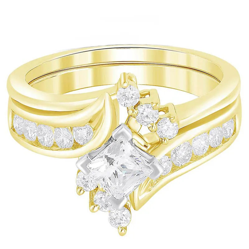 Princess Diamond Ready for Love Bridal Set 1ct