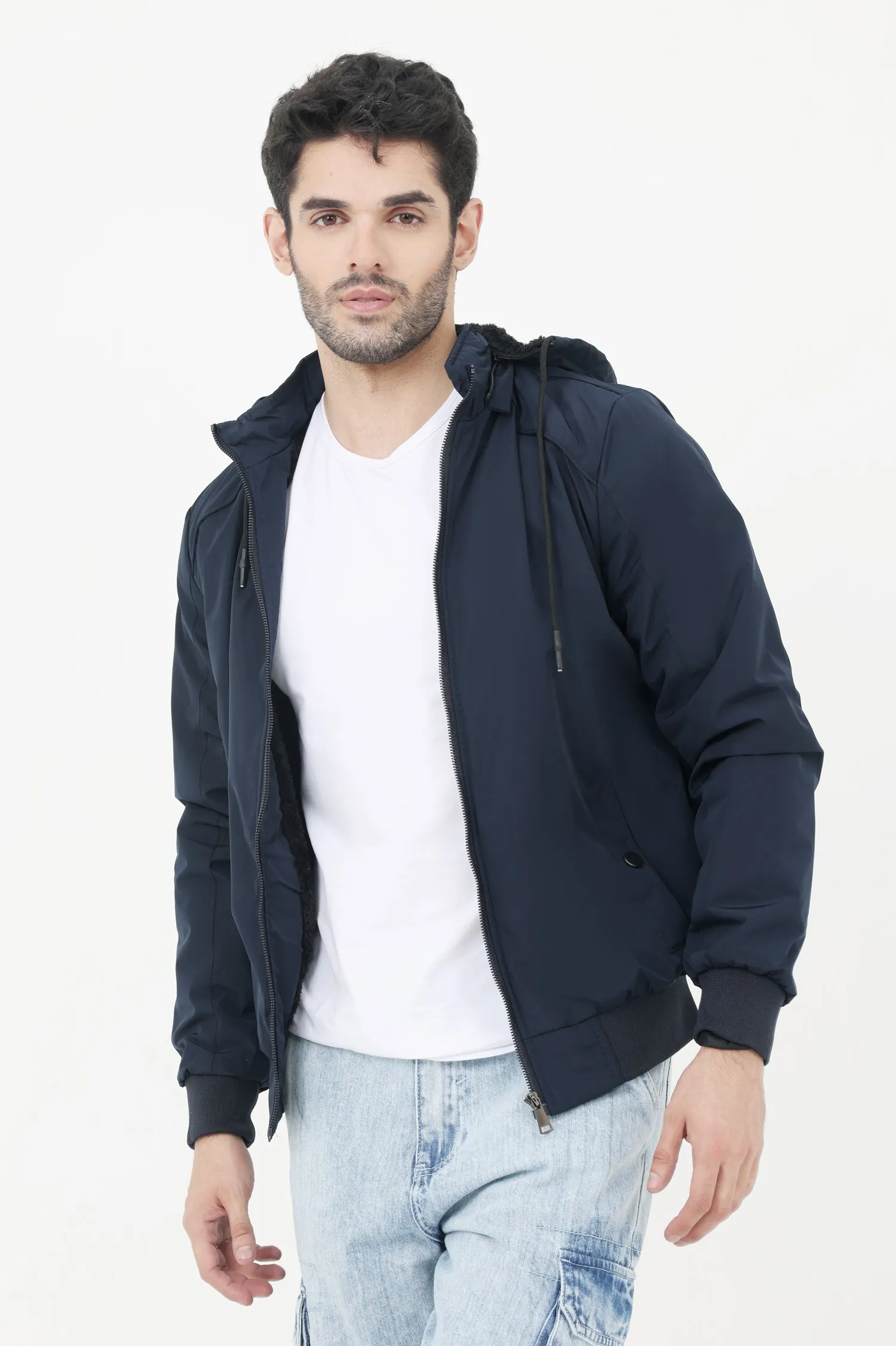 PUFFER JACKET-NAVY