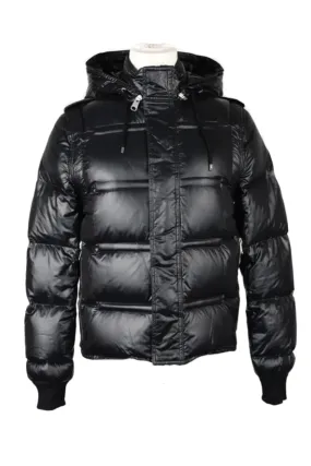 Puffer Jacket With Detachable Sleeves-Black