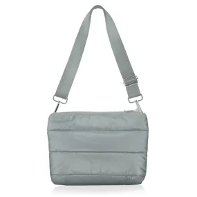 Puffer Purse in Shimmer Gray