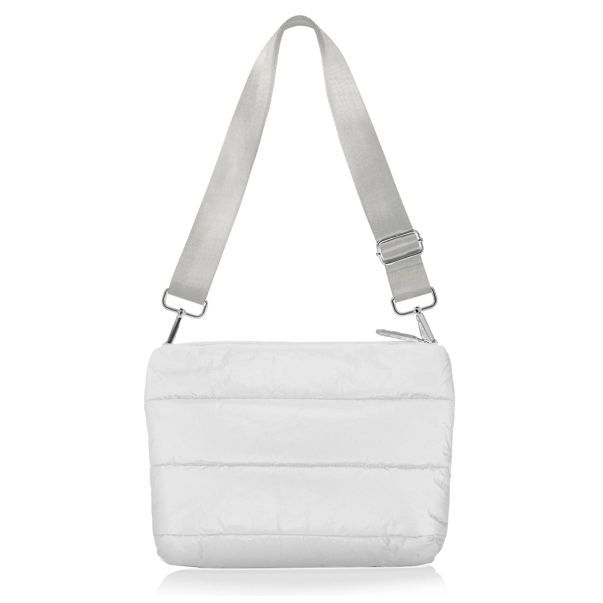 Puffer Purse in Shimmer White