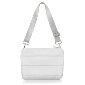 Puffer Purse in Shimmer White