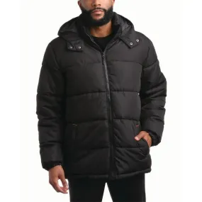 Quilted Blocked Heavy Puffer Black