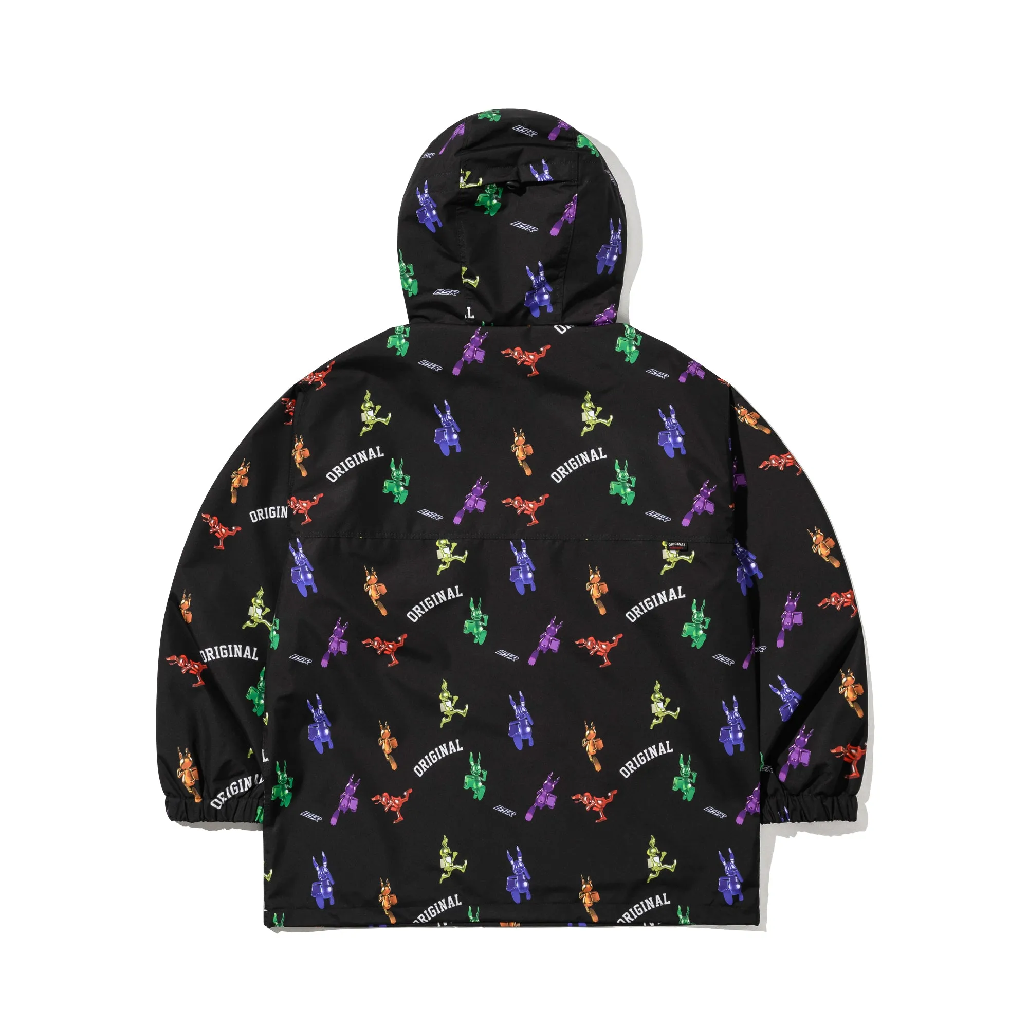 RAINBOW TR HOODED ANORAK JACKET BLACK