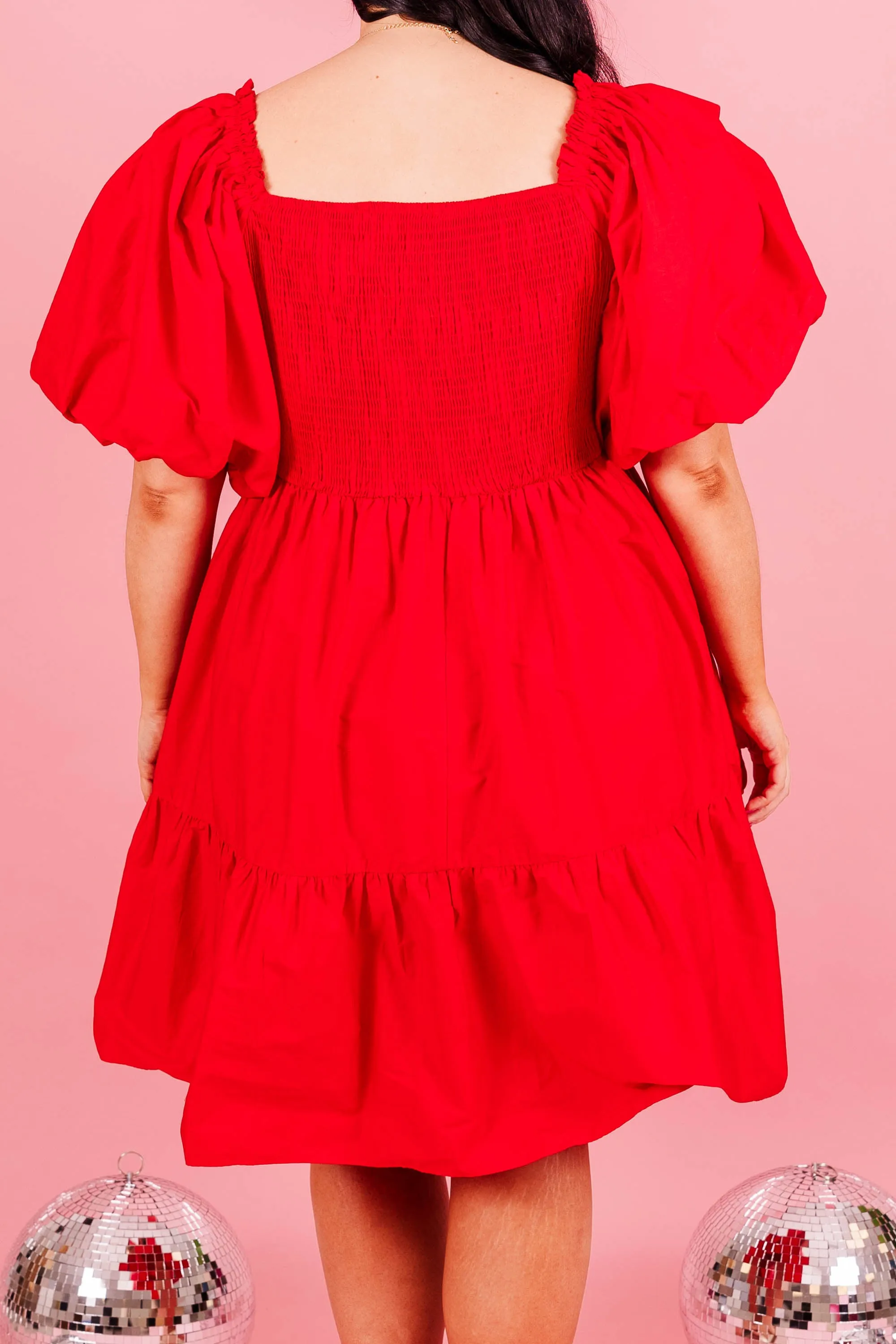 Raindrops On The Streets Dress, Red