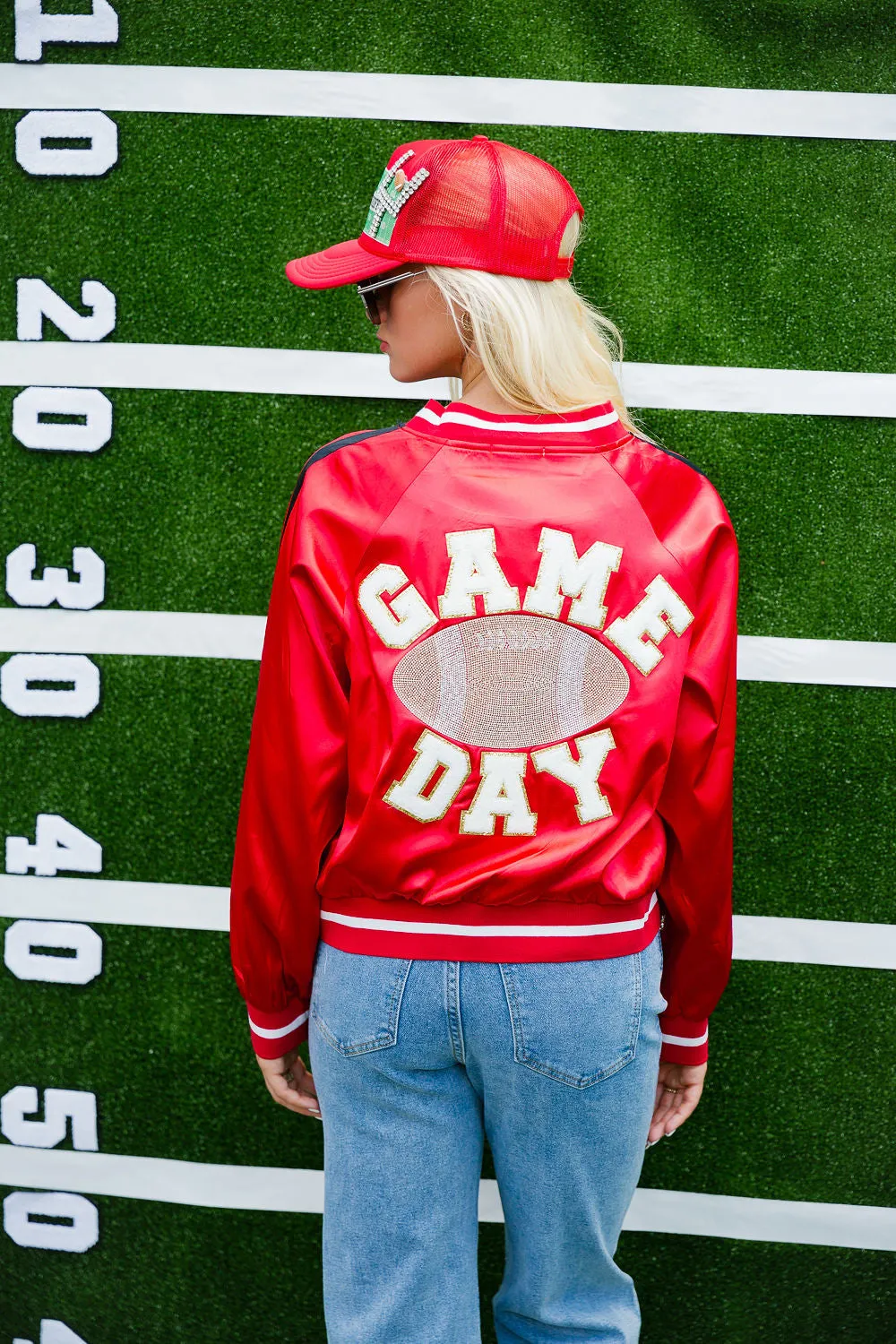 RED ZONE GAME DAY VARSITY JACKET