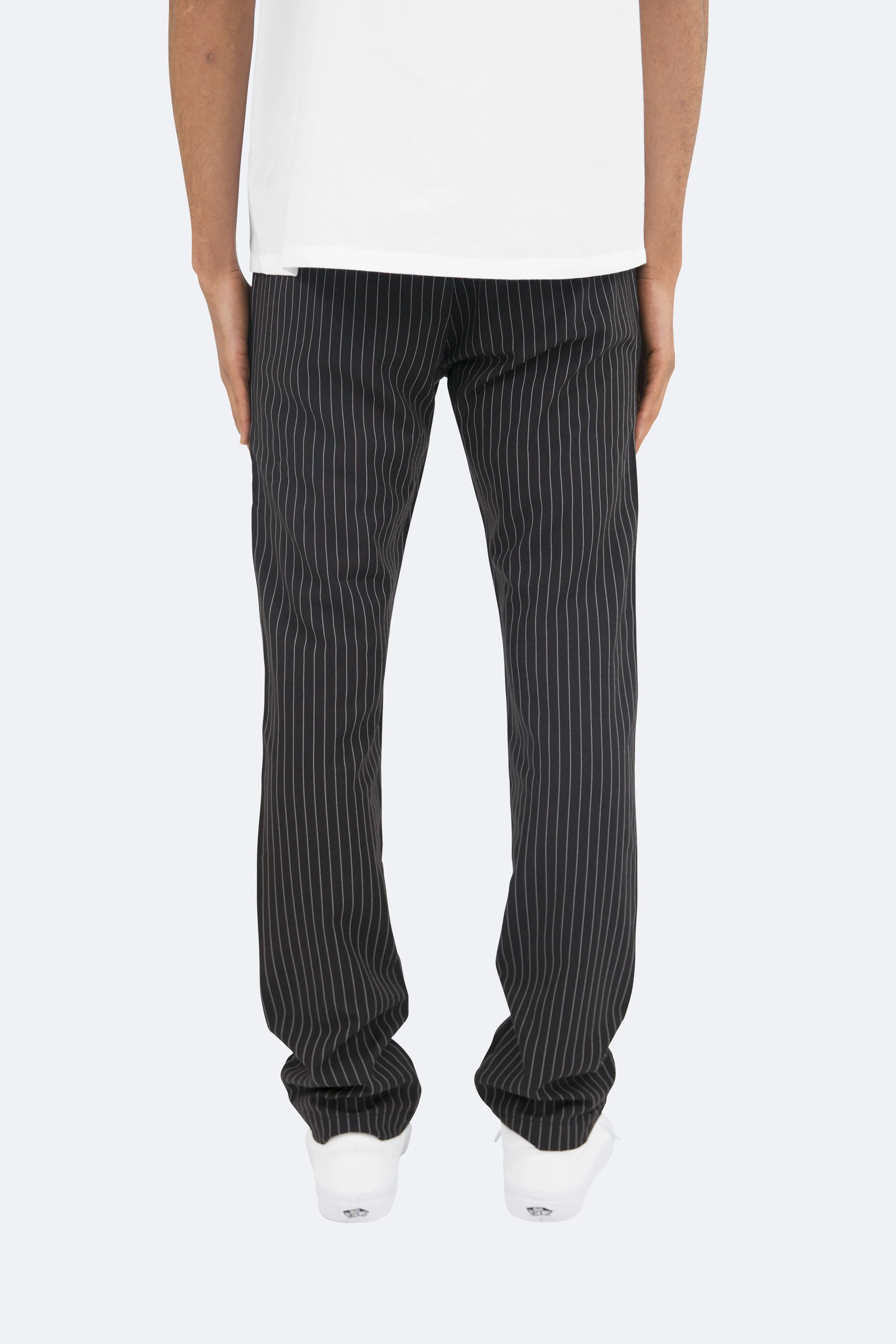 Relaxed Striped Pants - Black/White