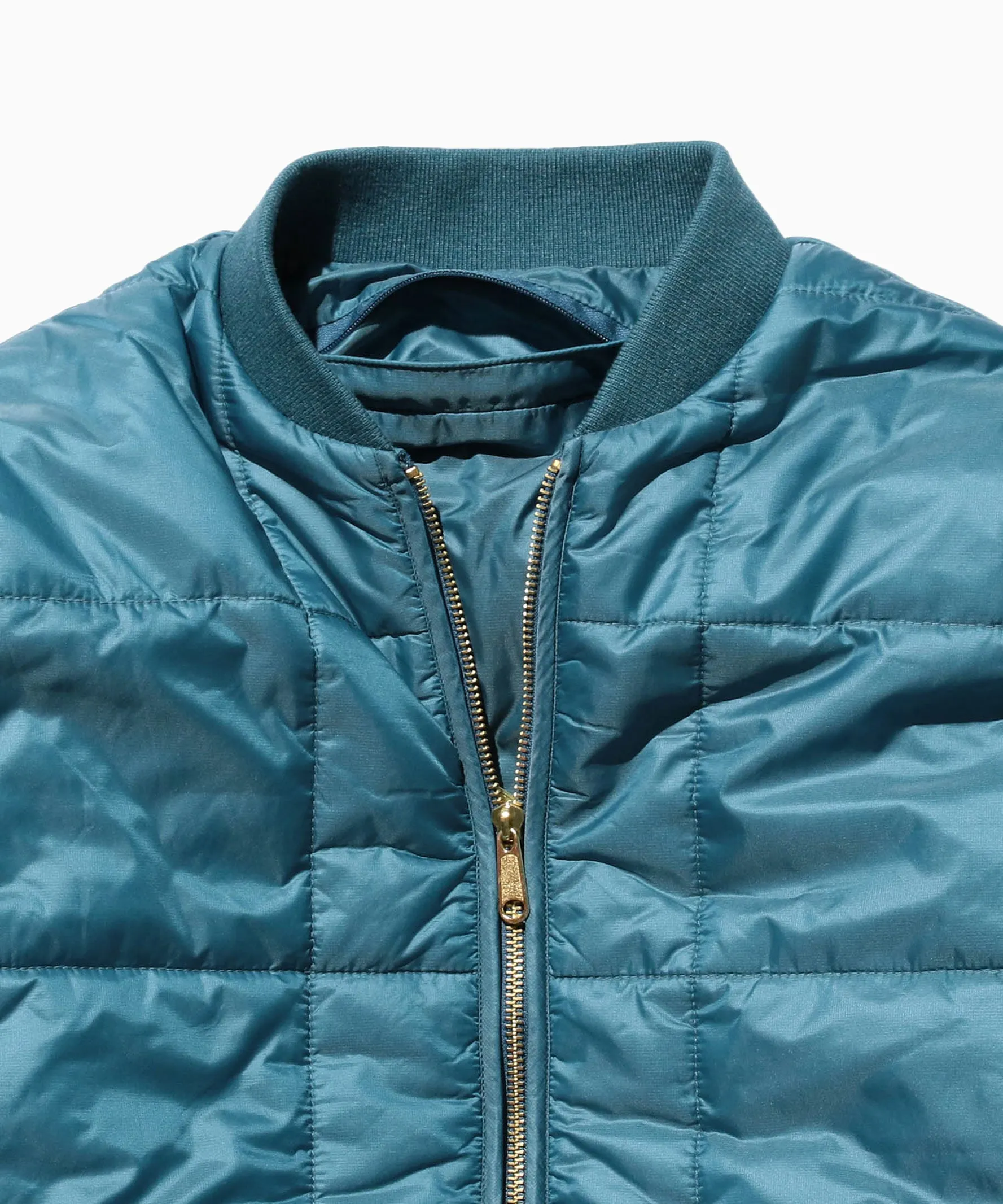 Reversible Ripstop Puffer Jacket Sax Blue