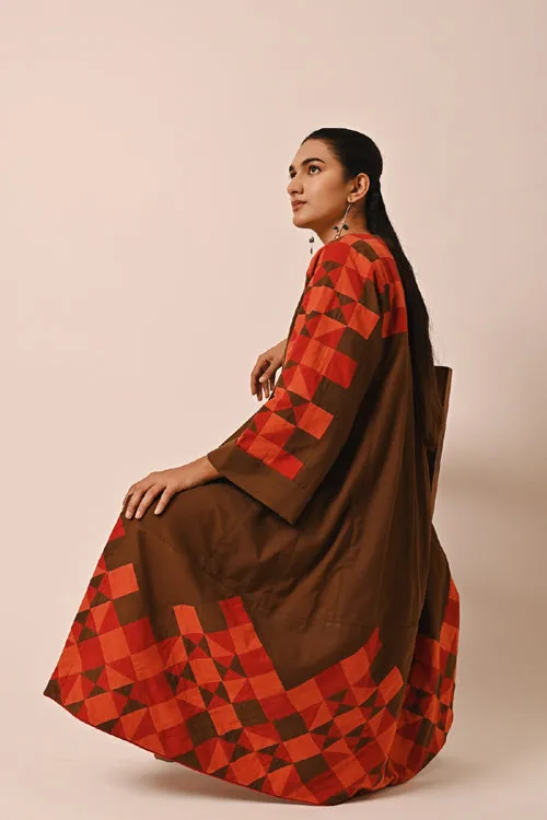 Rishta Long Brown Ralli Jacket