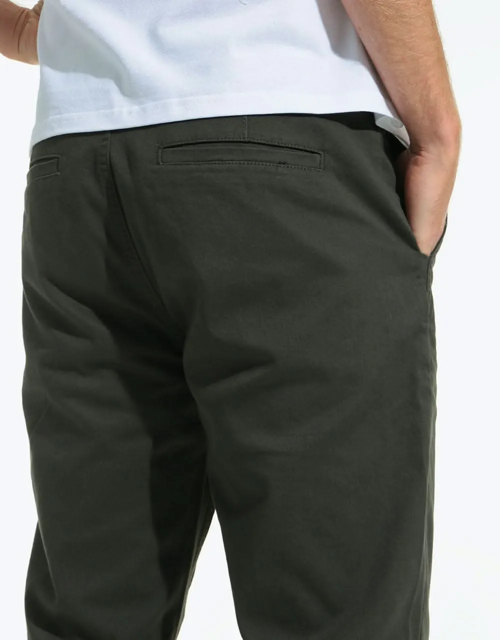 Route One Premium Relaxed Fit Chinos - Army