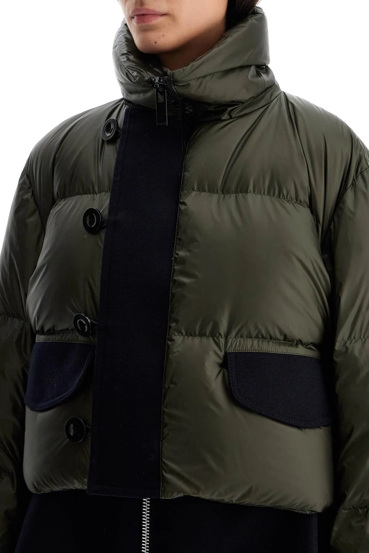 Sacai Di Pizzo  Short Down Jacket