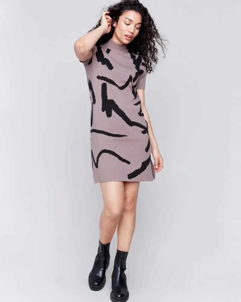 Scribble Sweater Dress