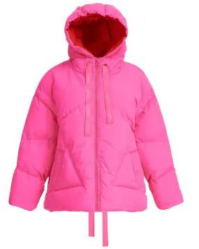 Shocking Rose Chameleon Puffer Jacket