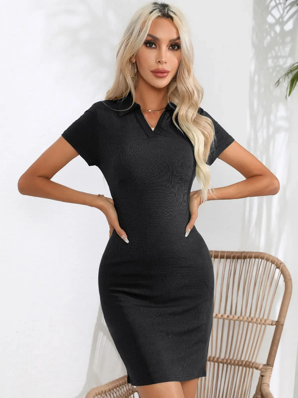 Short Sleeve Bodycon Dress