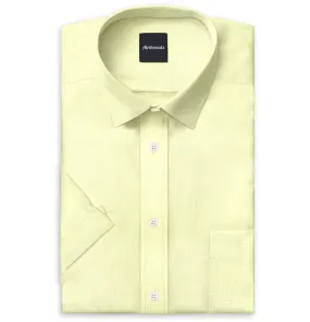 Short Sleeve Linen Shirt in Yellow