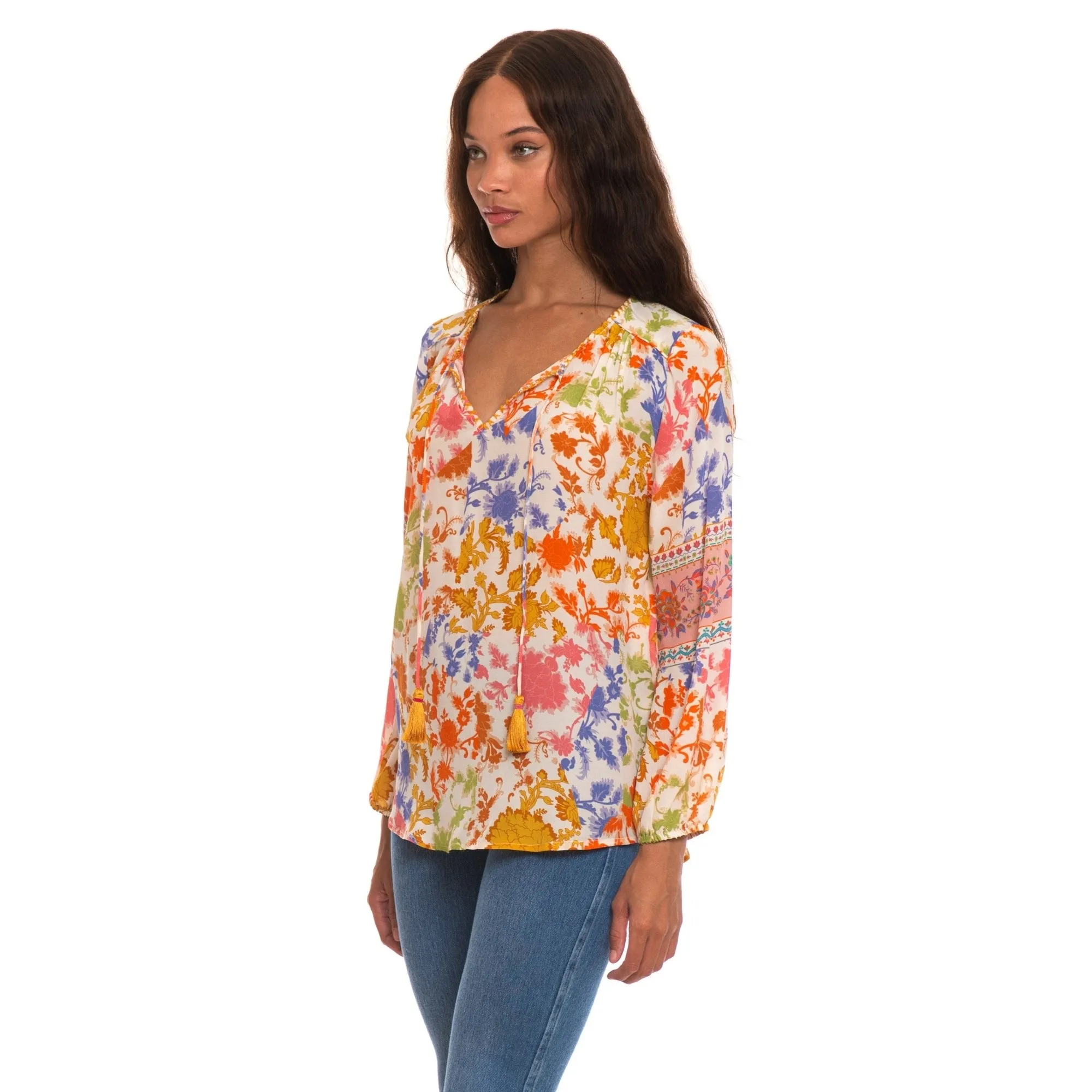 Silk Janessa Hibiscus Top