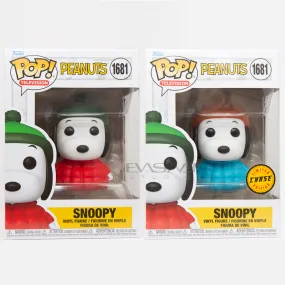 Snoopy with Puffer Jacket Peanuts Funko POP! Chase Bundle