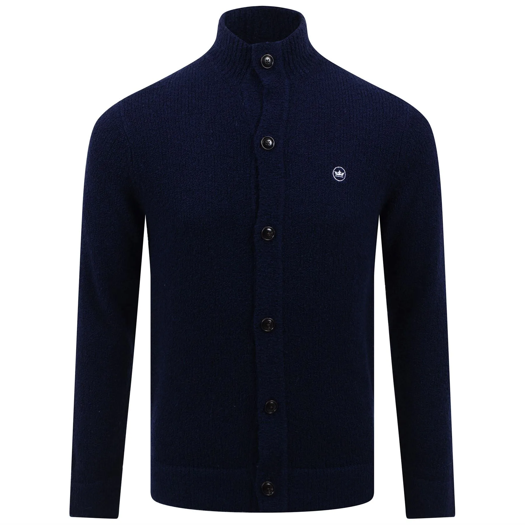 Snowcap Full Button Cardigan Navy - AW22