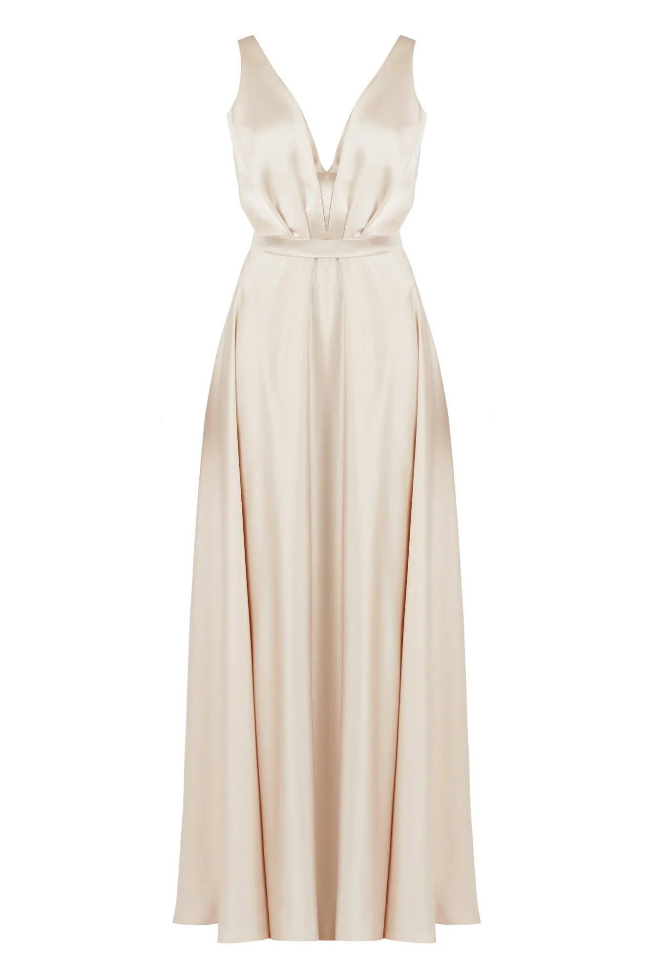 SOFI beige long bridesmaid dress