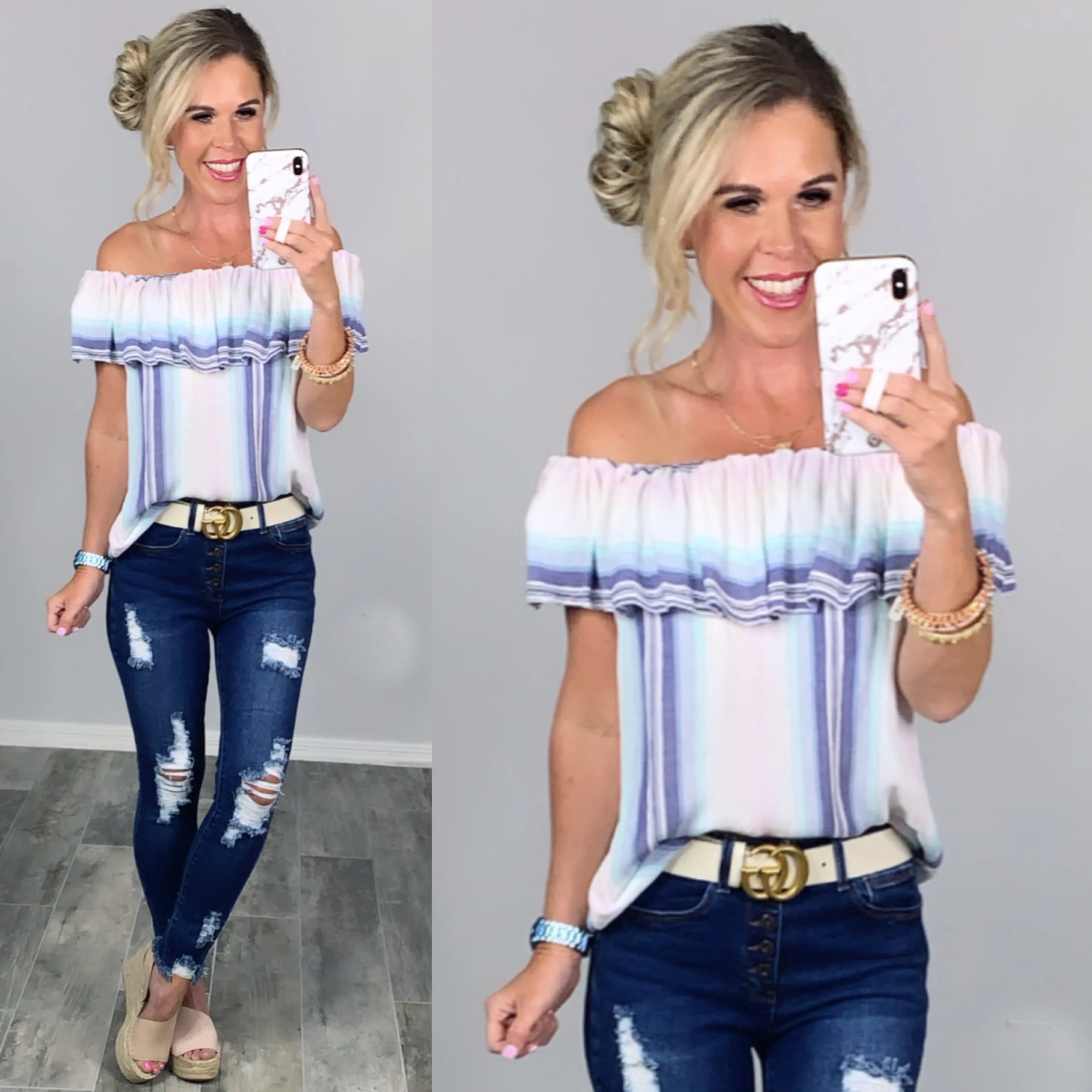 Southern Memories Striped Top