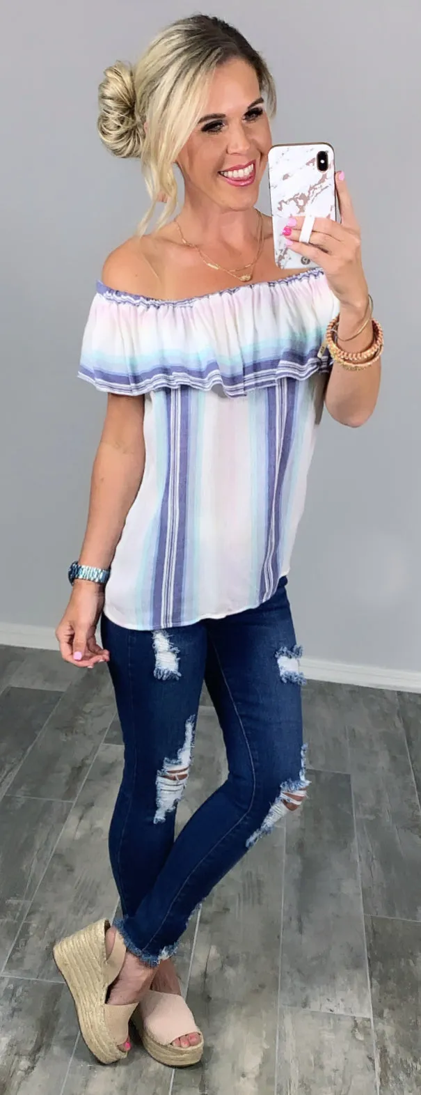 Southern Memories Striped Top