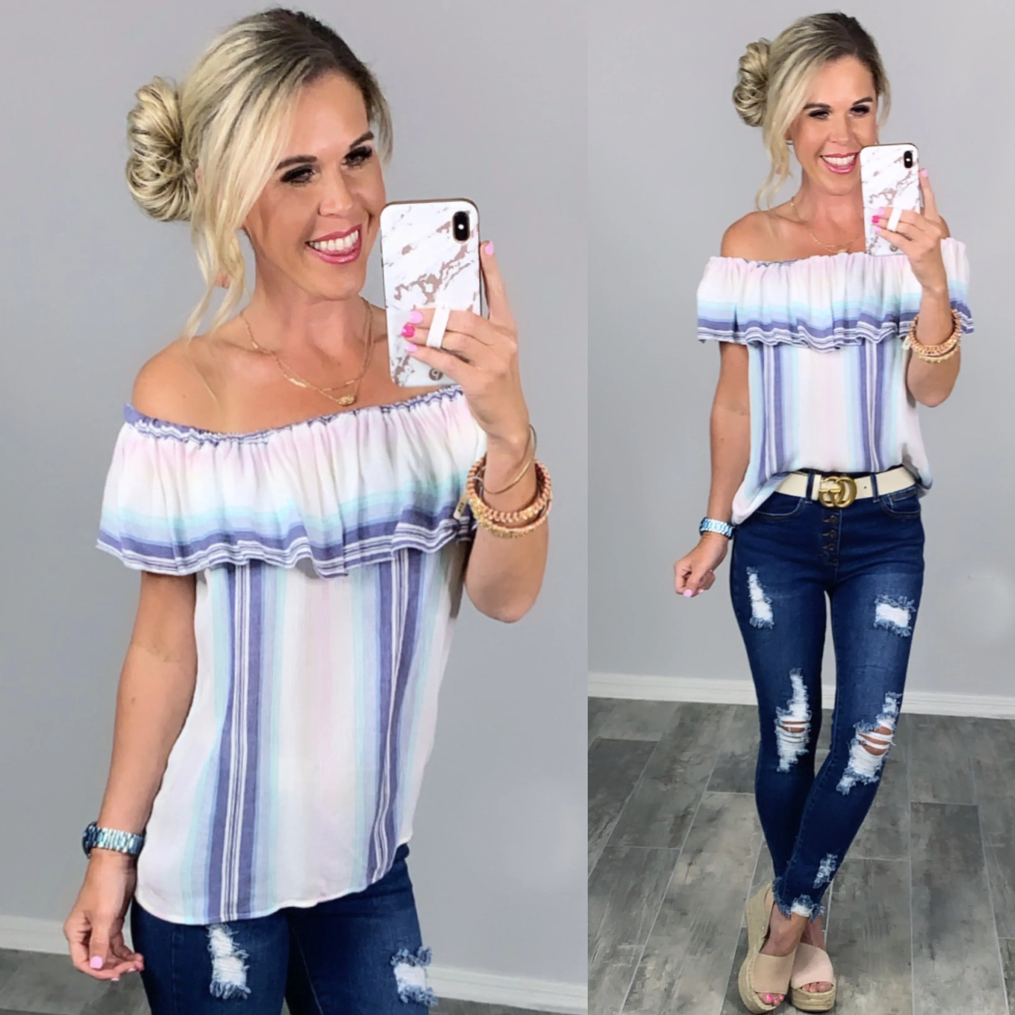 Southern Memories Striped Top