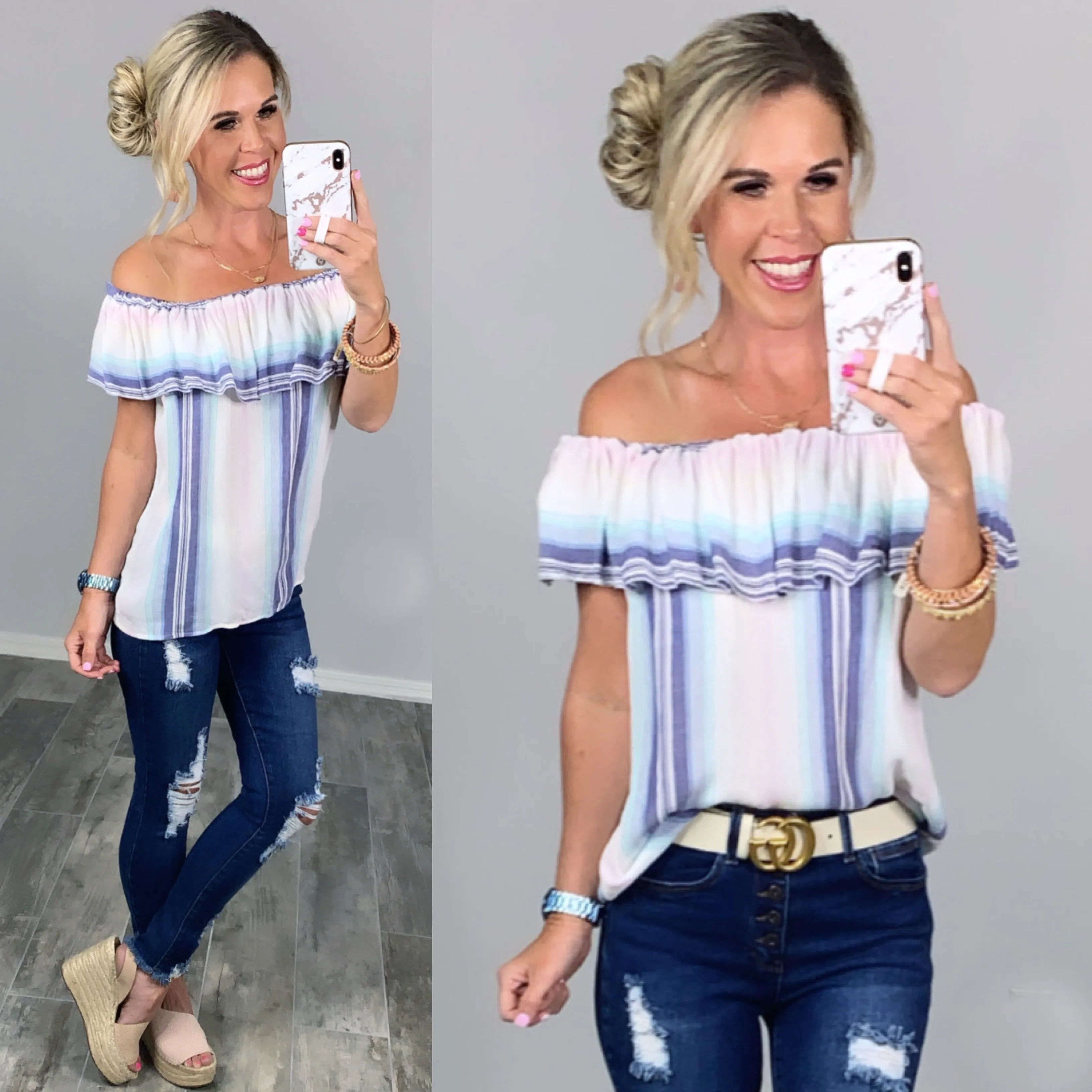 Southern Memories Striped Top