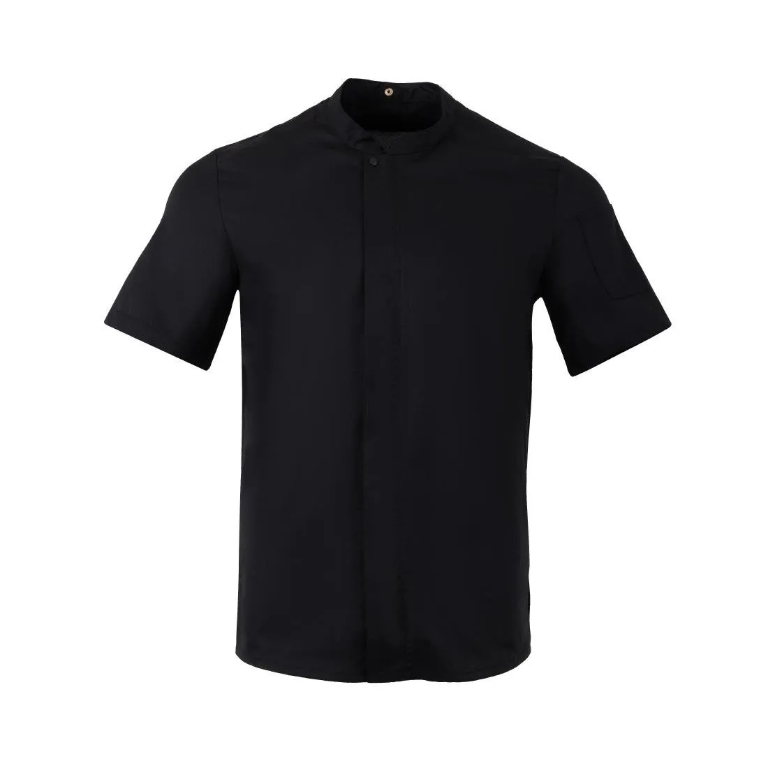 Southside Harlem Short Sleeve Chef Jacket Black Size M - BA115-M