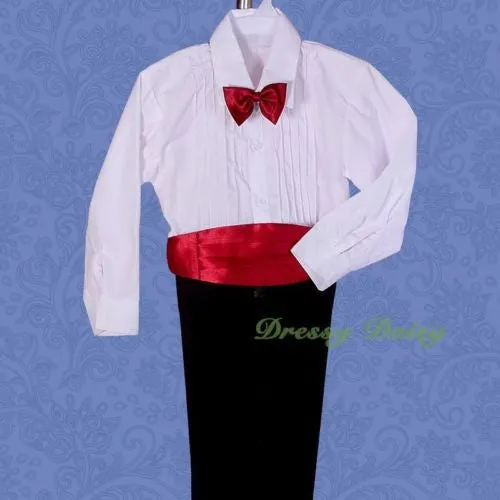 ST001A Boys' 5 Pcs Set Tail Formal Tuxedo Suits Christening Outfit Pageboy Size 9 Months - 8