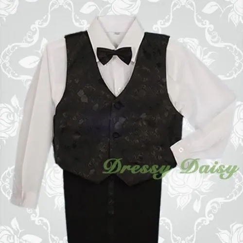 ST011A Boys' 5 Pcs Formal Tuxedo Suit With Tail Pageboy Christening Outfit Size 9 Months - 8