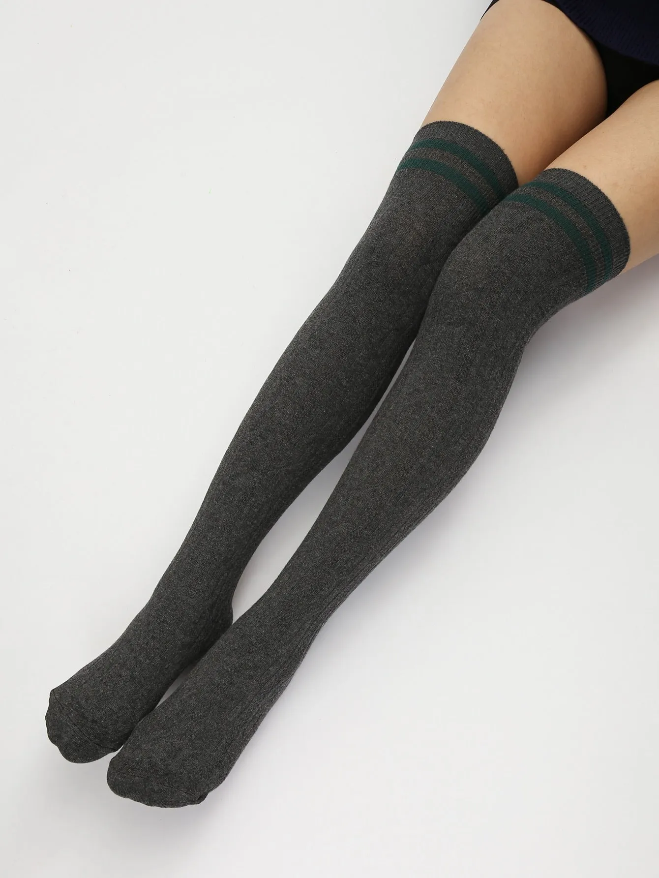 Striped Over The Knee Socks