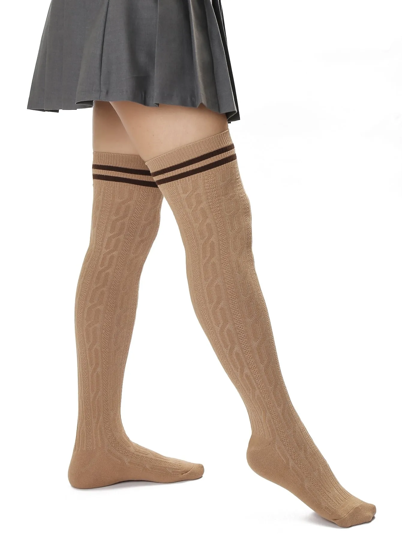 Striped Over The Knee Socks