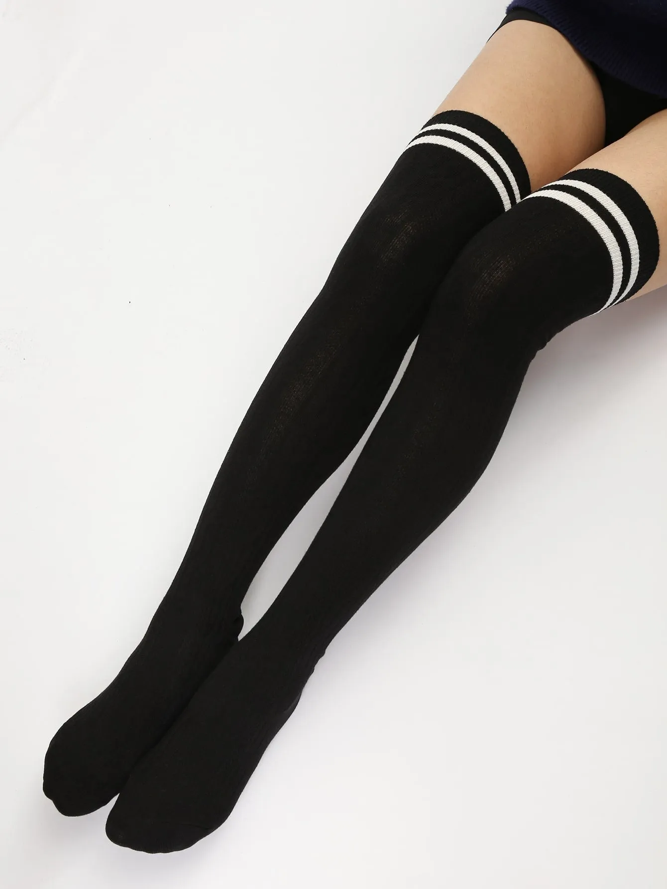 Striped Over The Knee Socks