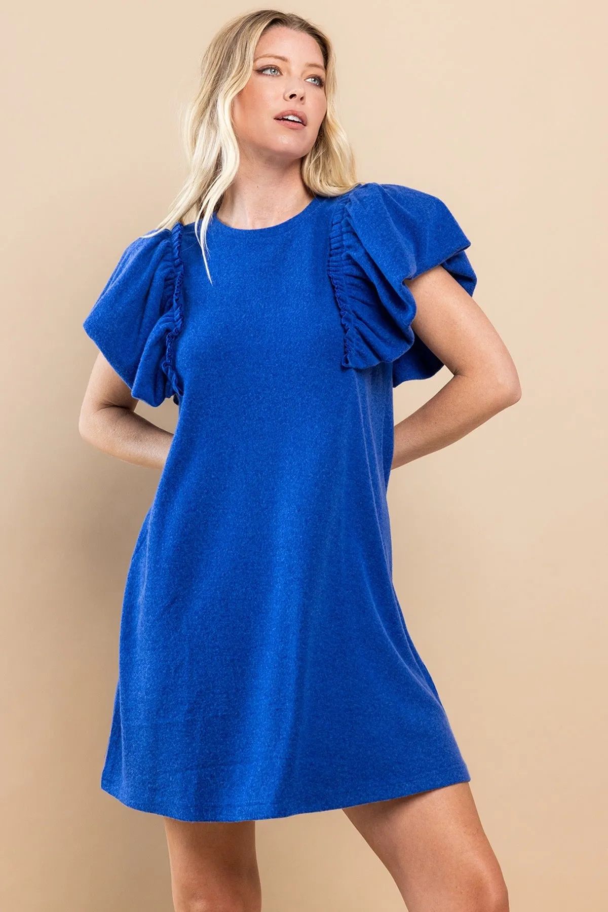 TCEC Royal Blue Sweater Knit Dress