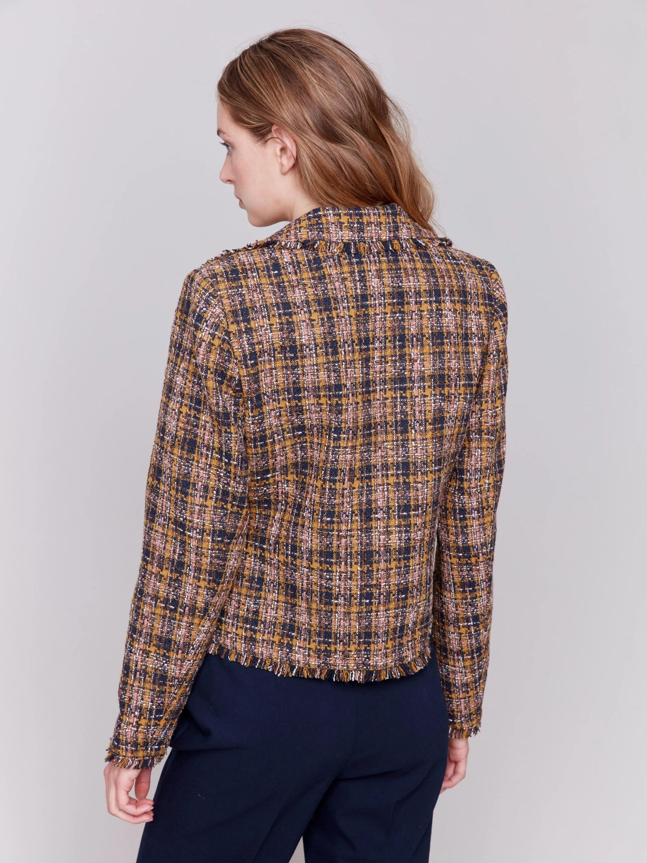 Tweed Perfecto Jacket - Navy