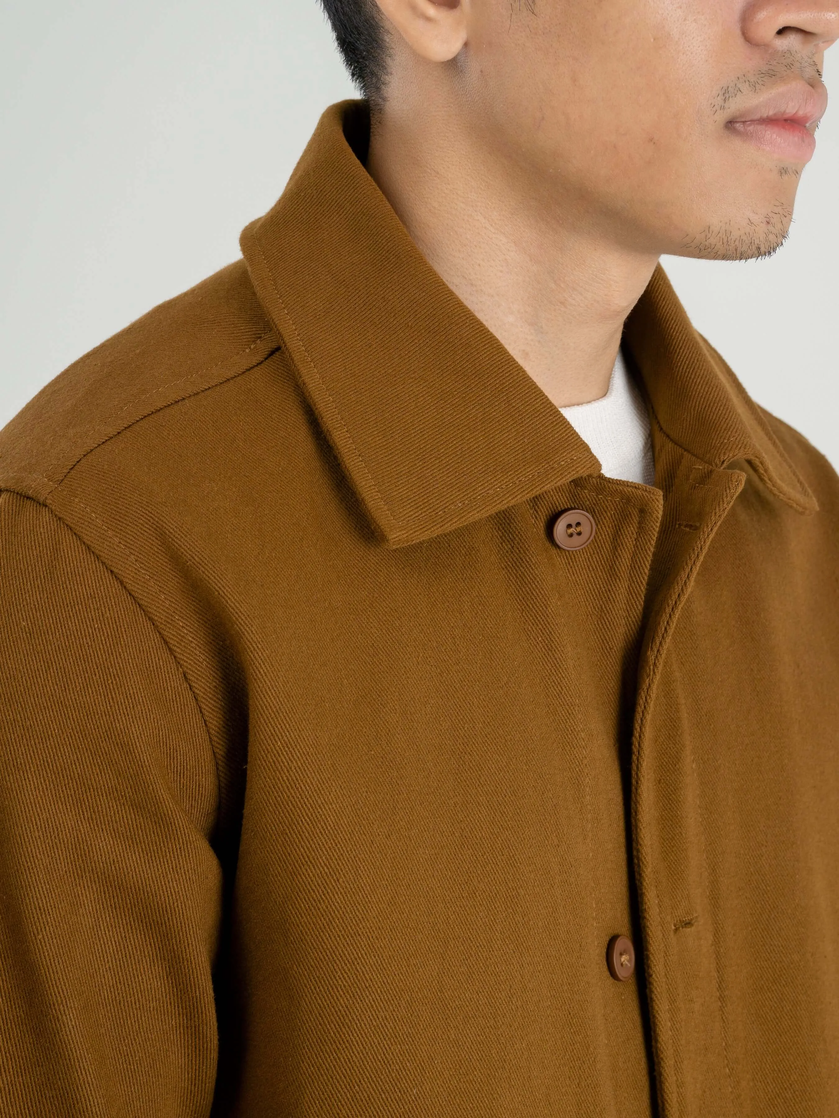 Twill Work Jacket - Coffee