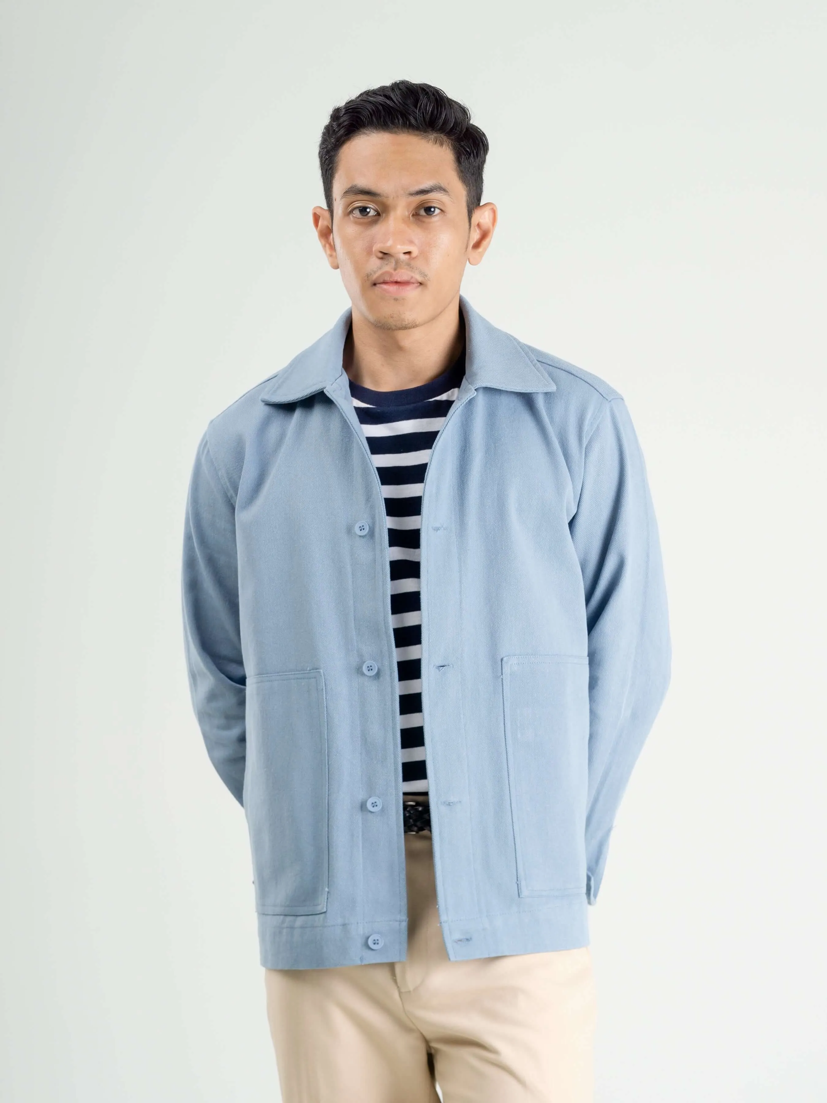 Twill Work Jacket - Ocean Blue