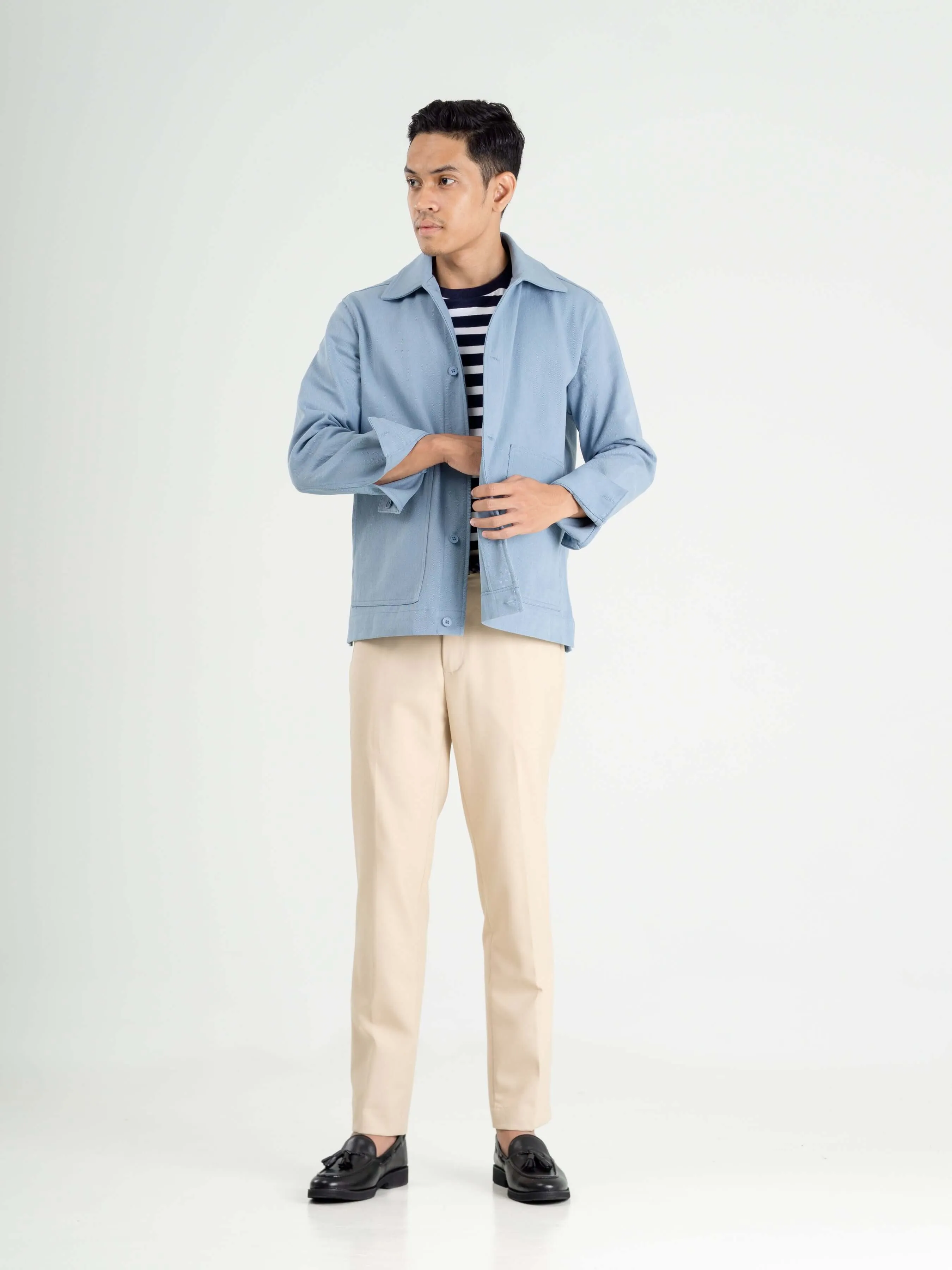 Twill Work Jacket - Ocean Blue