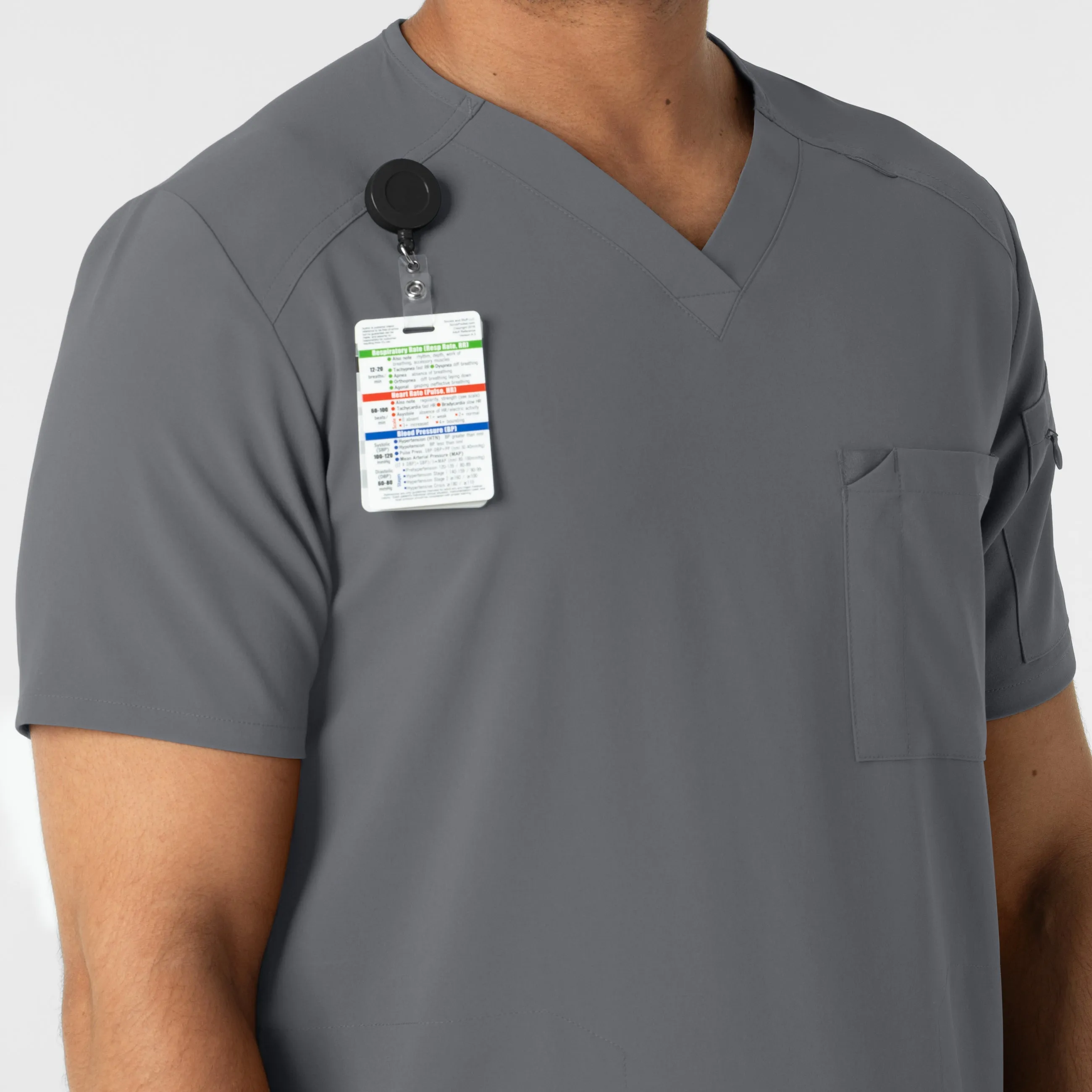 UMSL RENEW Men's V-Neck 5 Pocket Scrub Top With Logo