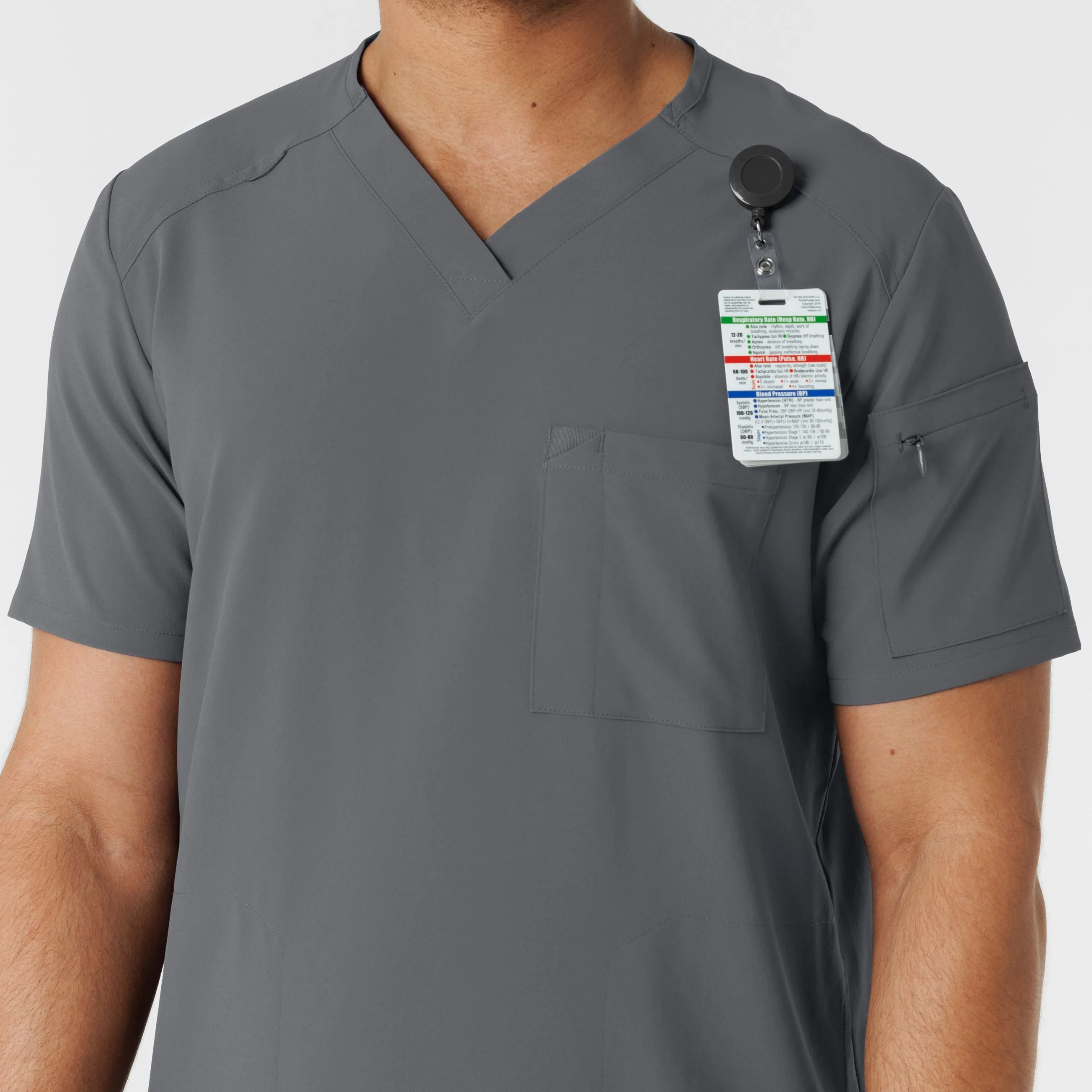 UMSL RENEW Men's V-Neck 5 Pocket Scrub Top With Logo