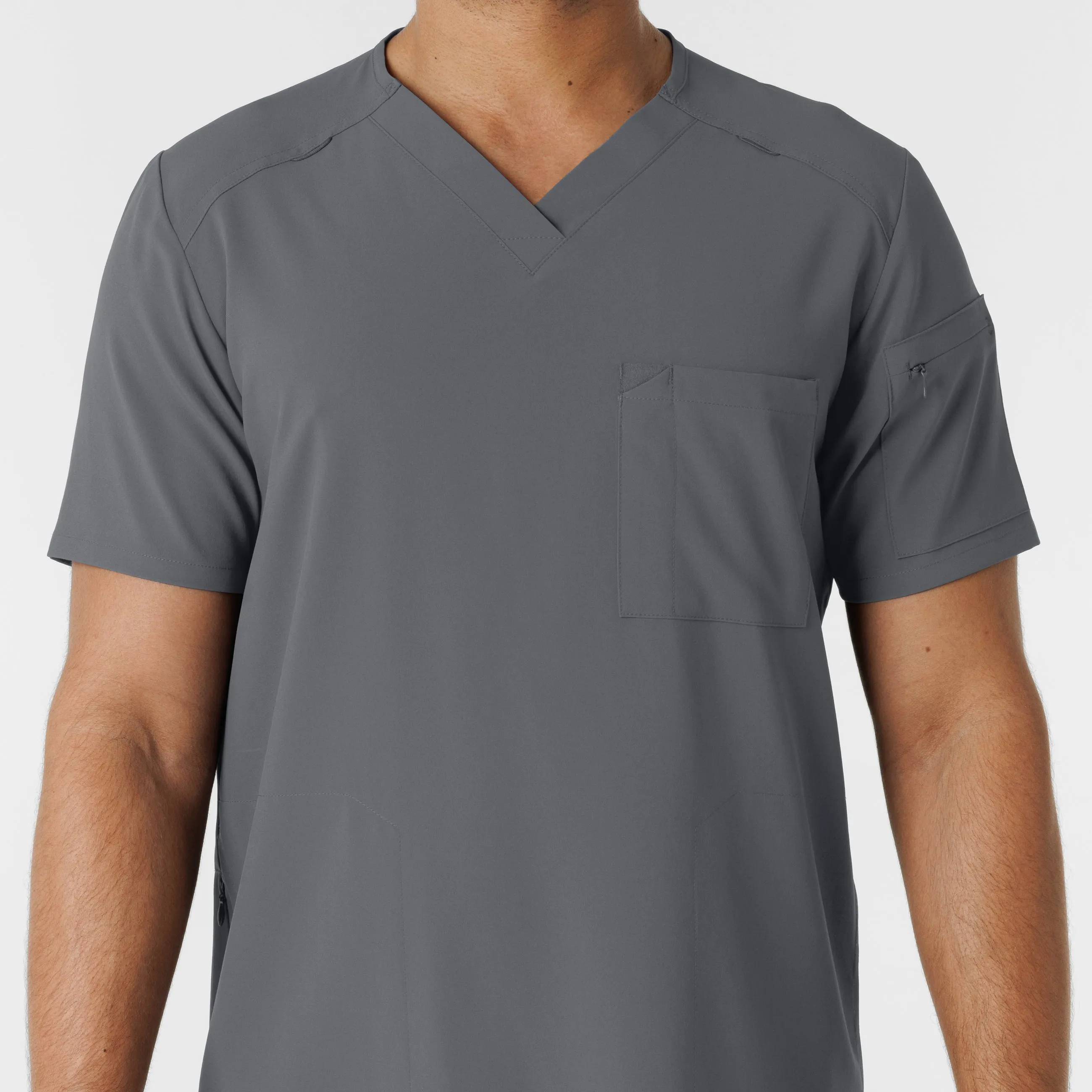 UMSL RENEW Men's V-Neck 5 Pocket Scrub Top With Logo