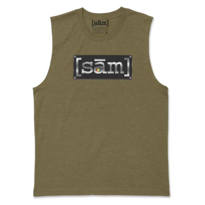 Unisex Jersey Muscle Tank-Heather Olive