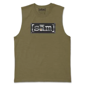 Unisex Jersey Muscle Tank-Heather Olive