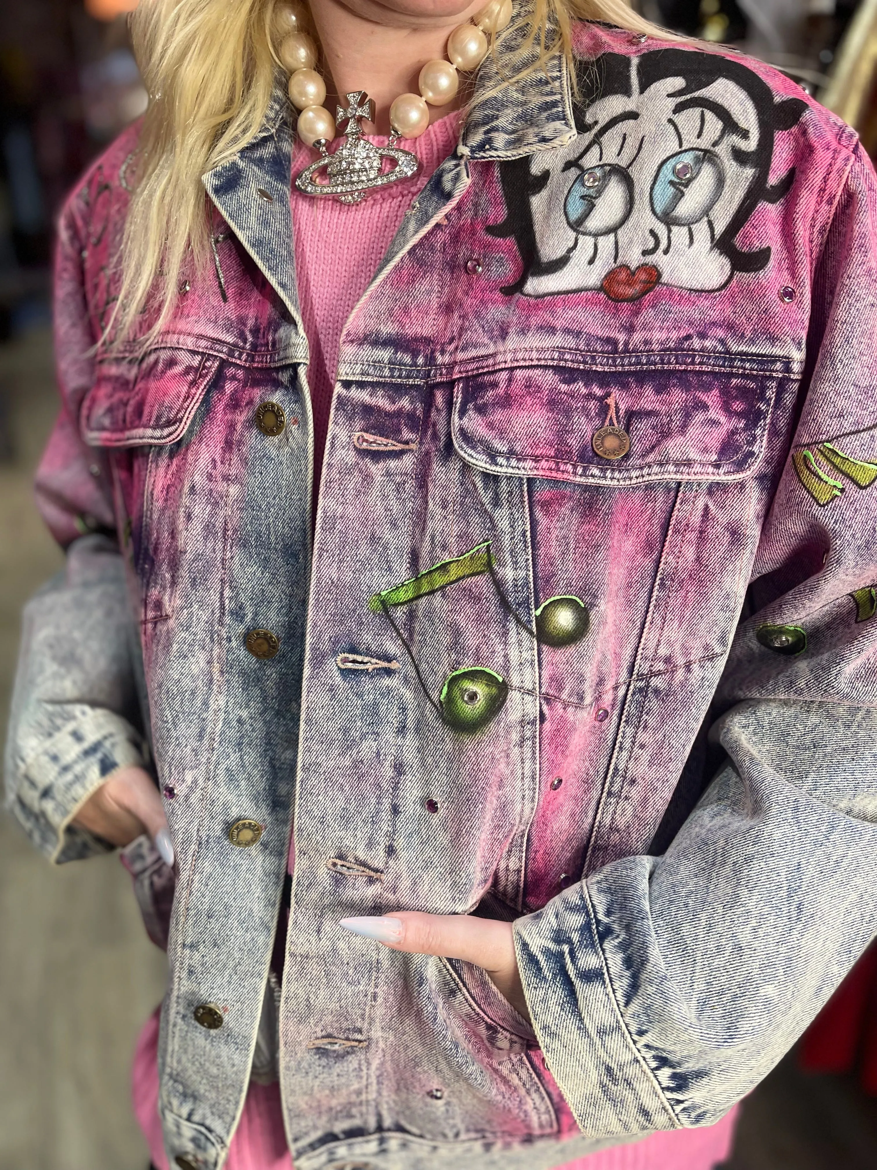 Vintage 80s Betty Boop Jean Jacket