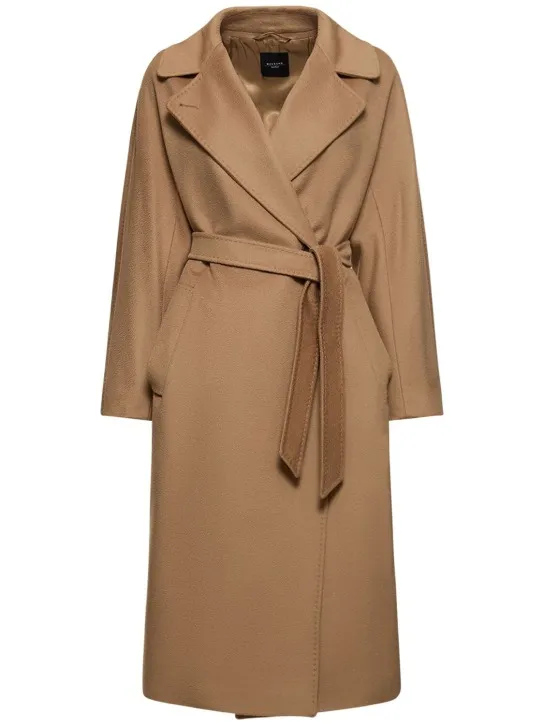 Weekend Max Mara   Resina belted wool midi coat 