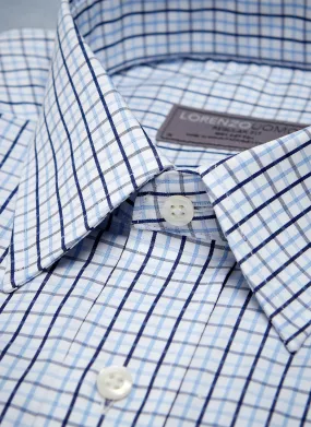 William Fullest Fit Shirt in Blue Windowpane