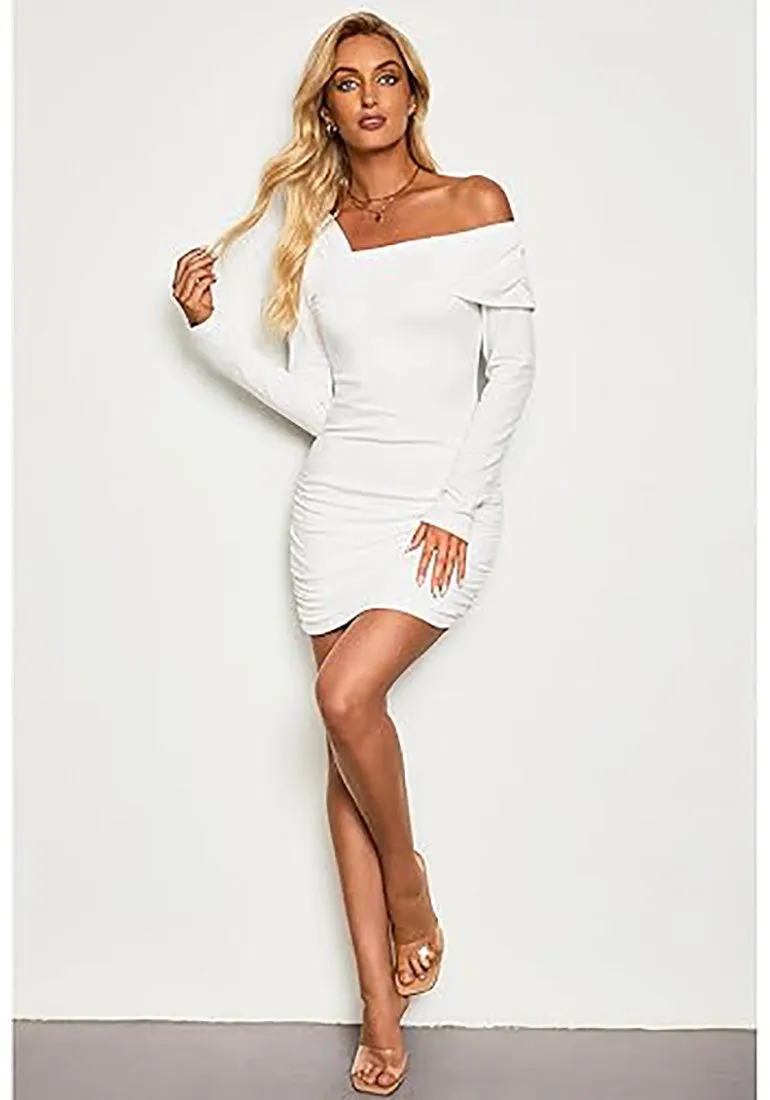 Women's Bodycon One Shoulder Long Sleeve Sexy Short Dress