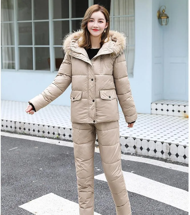 Women's Down Padded Jacket Suit