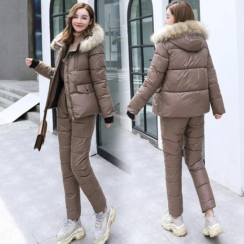 Women's Down Padded Jacket Suit