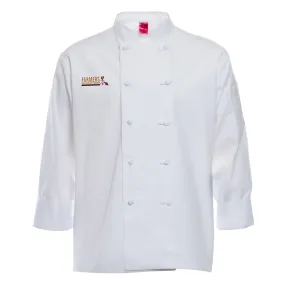 Womens Knot Button Chef Coat